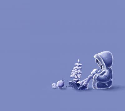 Escena Invernal Linda con Niño