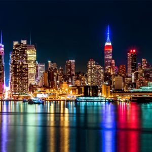 Horizonte de Nueva York de Noche