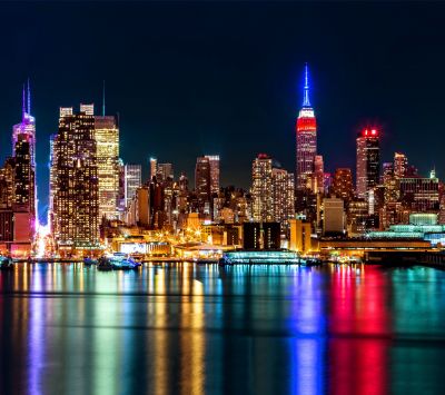 Horizonte de Nueva York de Noche