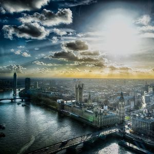 Horizonte de Londres al Atardecer