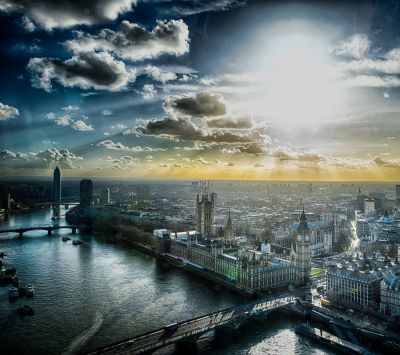 Horizonte de Londres al Atardecer
