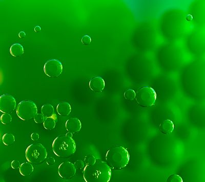 Fondo Abstracto de Burbujas Verdes