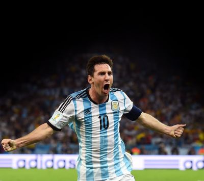 Celebración de Lionel Messi