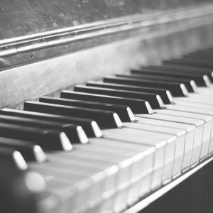 Teclas de Piano en Primer Plano