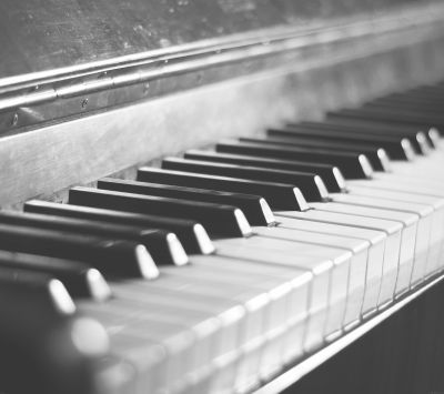 Teclas de Piano en Primer Plano