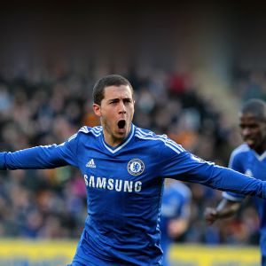 Eden Hazard Celebrando un Gol
