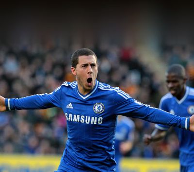 Eden Hazard Celebrando un Gol