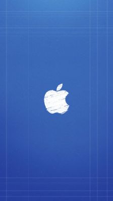 Logo de Apple en Fondo Azul