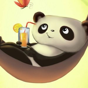 Panda Lind@ Relajándose