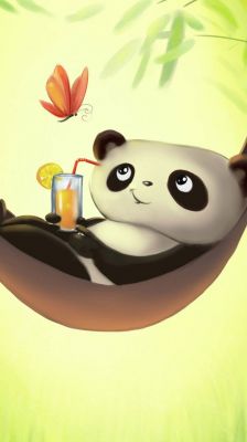 Panda Lind@ Relajándose