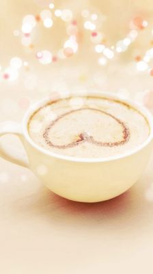 Arte de café en forma de corazón