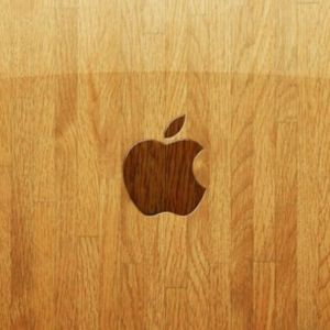 Logo de Apple en Madera