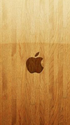 Logo de Apple en Madera
