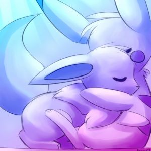 Abrazo de criaturas fantásticas adorables
