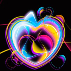 Diseño Abstracto de Corazón Colorido
