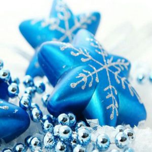 Adornos Navideños Azules