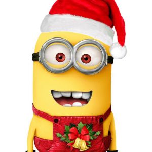 Minion Festivo con Sombrero de Santa