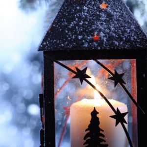 Linterna de Navidad con Vela