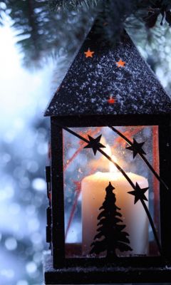 Linterna de Navidad con Vela