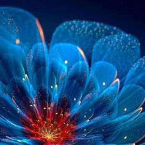 Flor Abstracta Azul