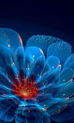Flor Abstracta Azul