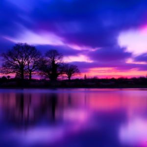 Reflejo de un Atardecer Vibrante