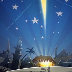 Escena de Natividad con Estrella