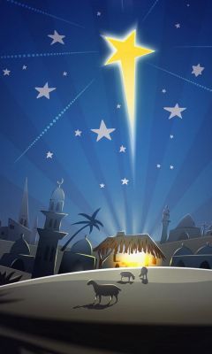 Escena de Natividad con Estrella