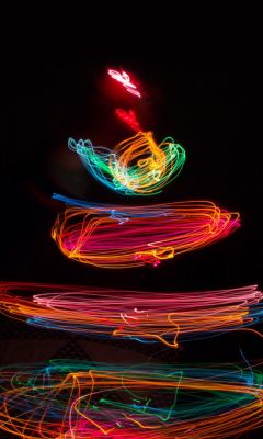 Rastros de Luz Coloridos Navidad