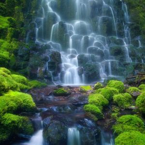 Cascada Serena en la Naturaleza