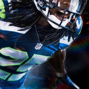 Foto de Acción Dinámica de Jugador NFL