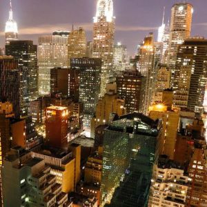 Vista Nocturna del Edificio Chrysler