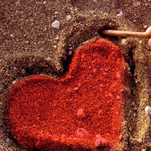 Corazón en la arena