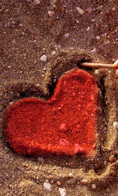 Corazón en la arena
