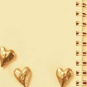 Decoraciones de Corazón Dorado