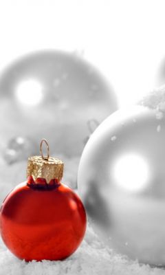 Adornos Navideños Rojos y Plateados