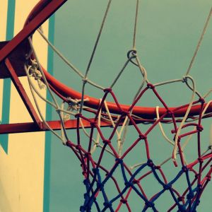 Primer Plano de Aro de Baloncesto