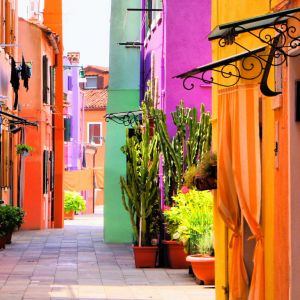 Calle Colorida en Burano