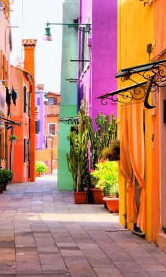 Calle Colorida en Burano