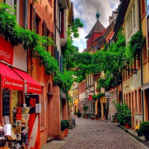 Encantadora calle europea