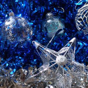 Adornos Navideños Plateados
