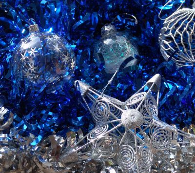Adornos Navideños Plateados