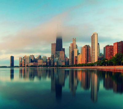 Reflejo del Skyline de Chicago