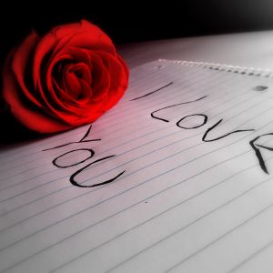 Rosa Romántica y Nota de Amor