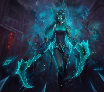 Guerrera Fantástica con Dagas Dobles
