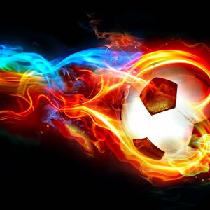 Pelota de Fútbol Llameante