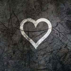 Diseño de corazón grunge