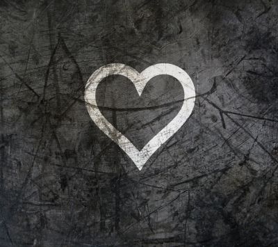 Diseño de corazón grunge