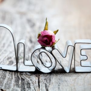 Decoración de Amor y Rosa