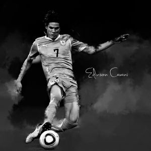Acción de Fútbol de Edinson Cavani